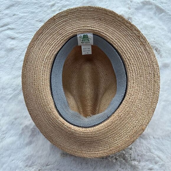Vintage 90s Raffia Straw Hat Western Ranch Women’s - Picture 6 of 8